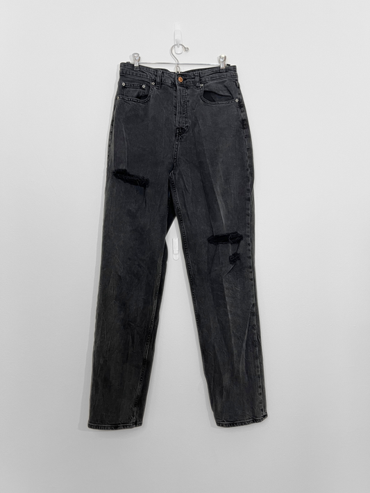 Distressed Black Jeans (Size 6)