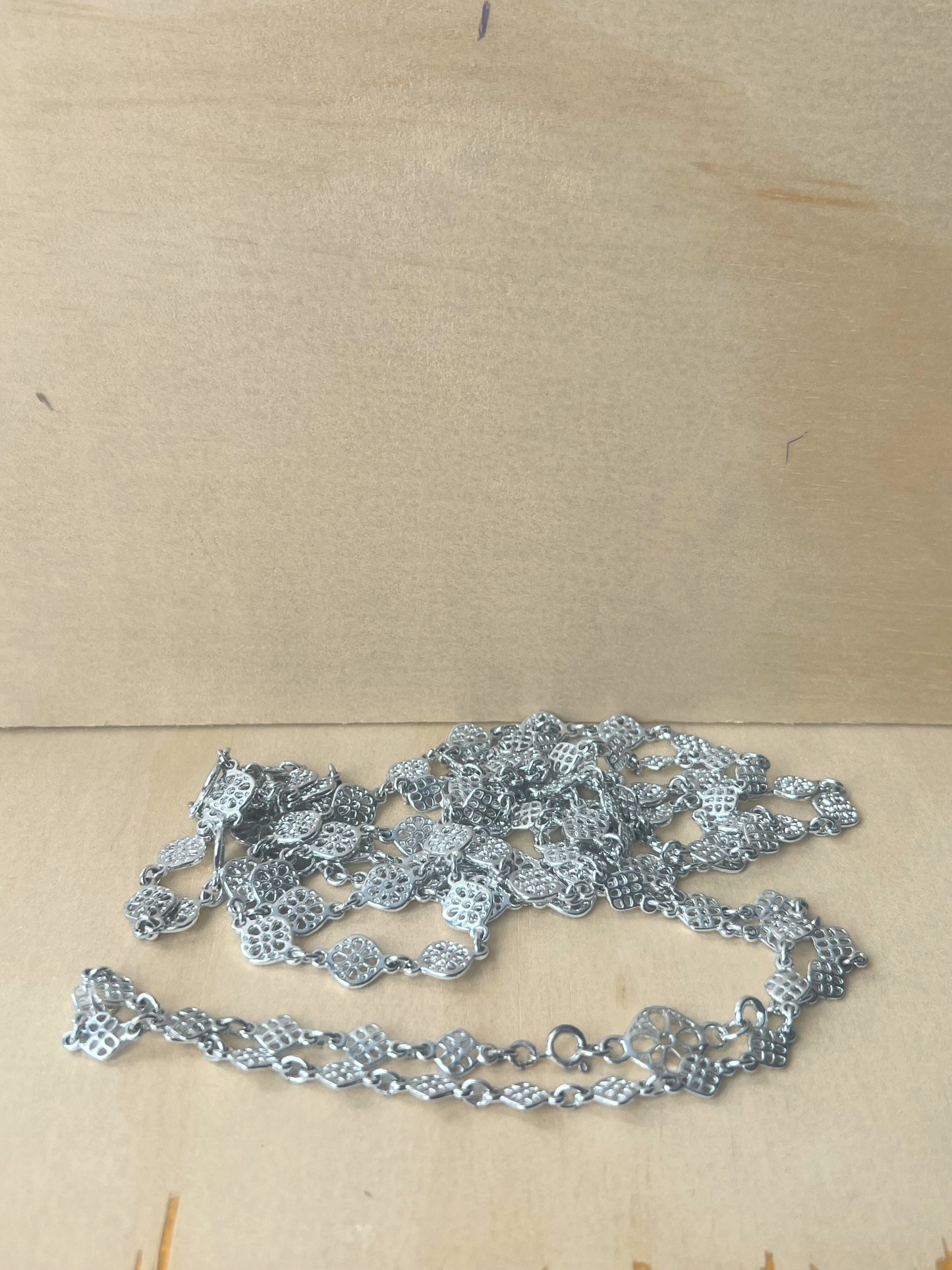 Long Silver Necklace