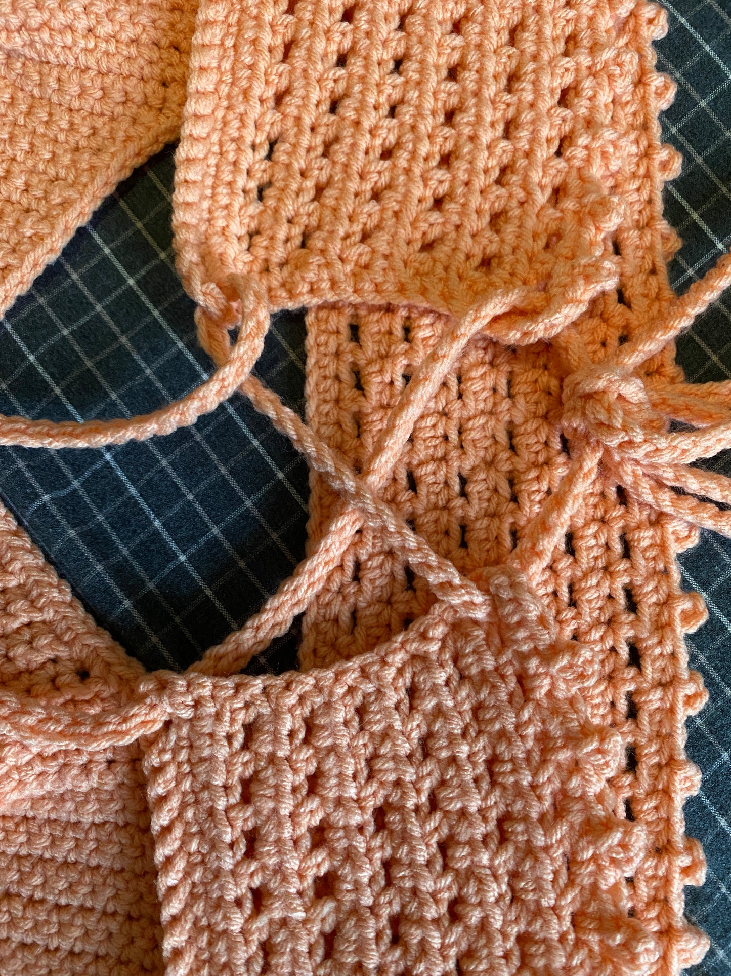 Peach Crochet Tank Top