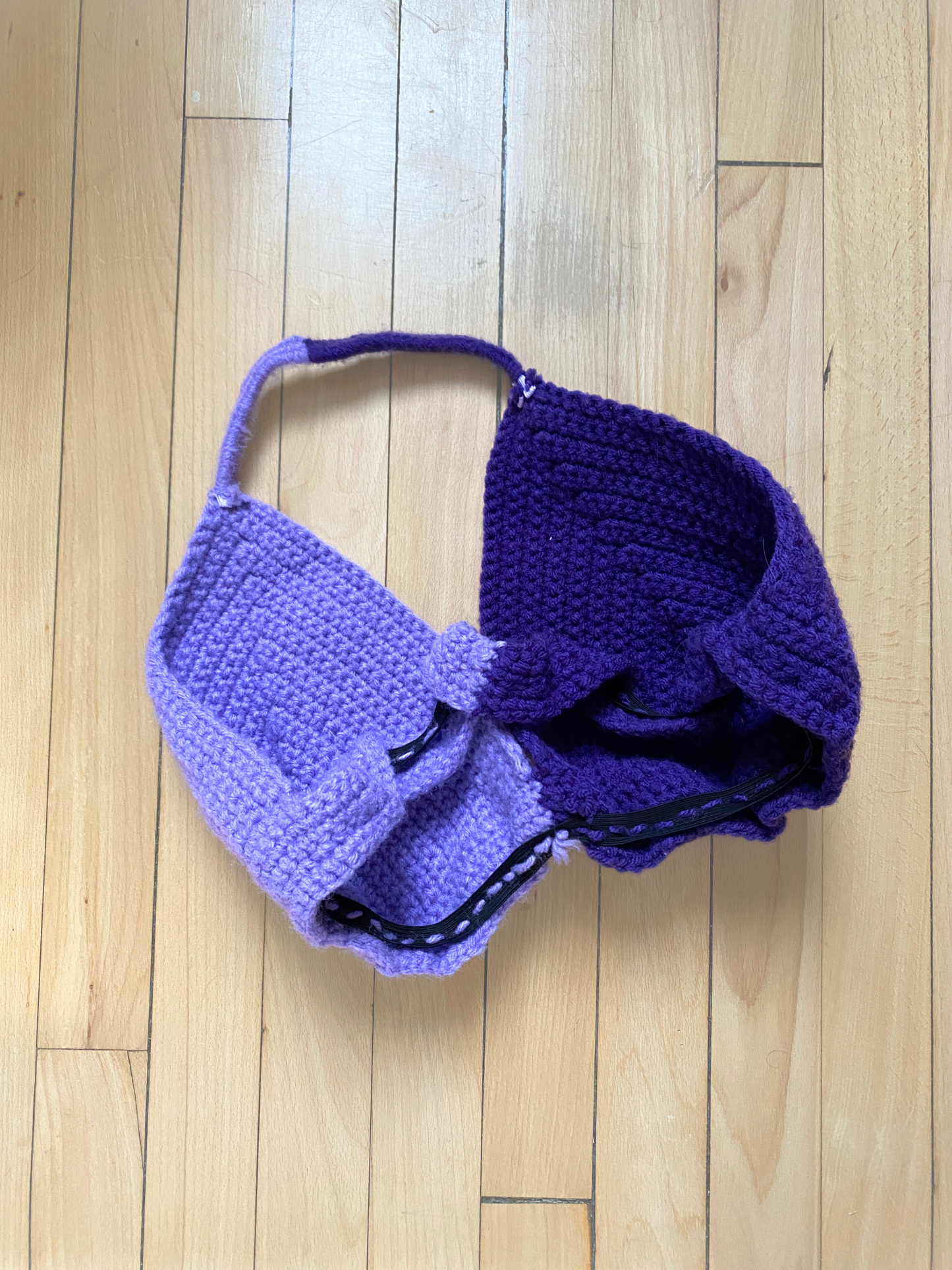 Purple Crochet Bra Top