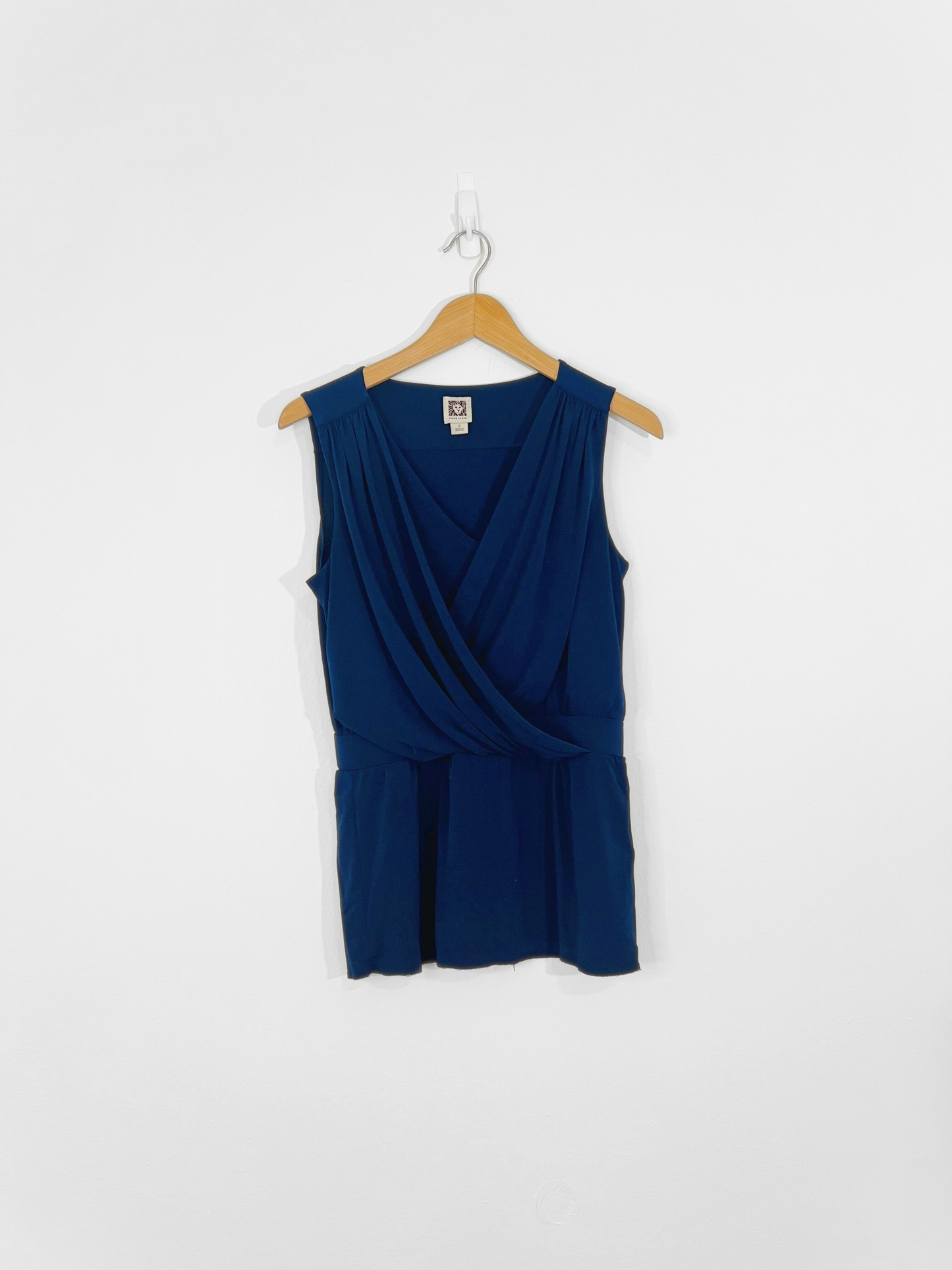 Navy Blue Sleeveless Blouse (Small)