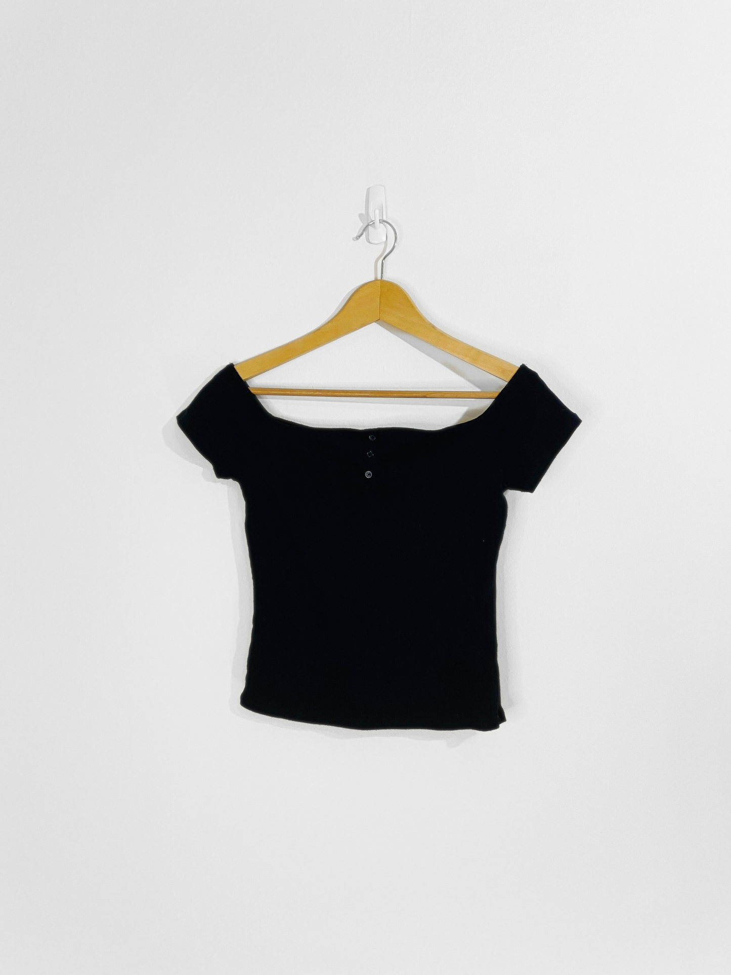 Black Boatneck Tee (Large)