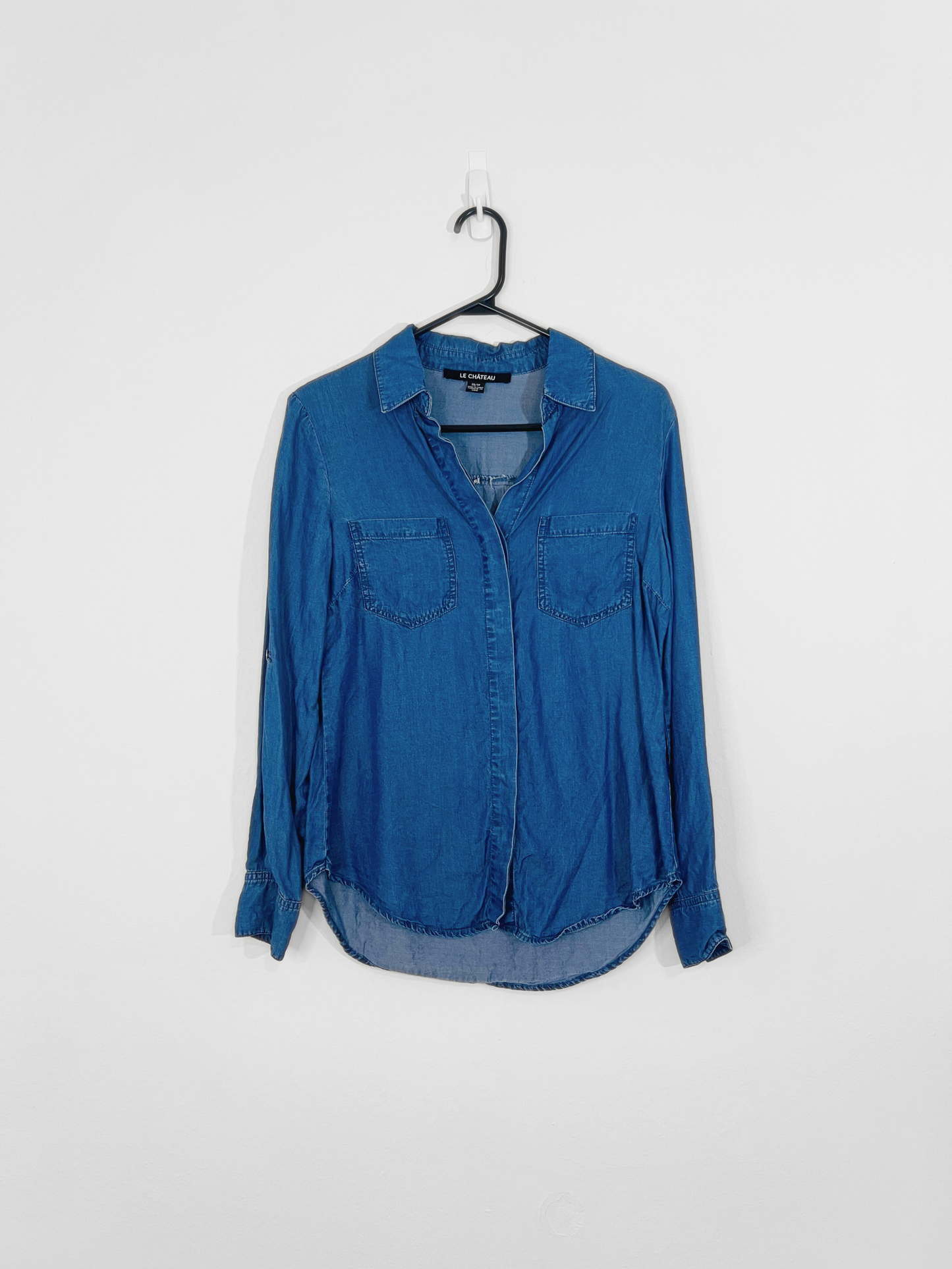 Faux Denim Top