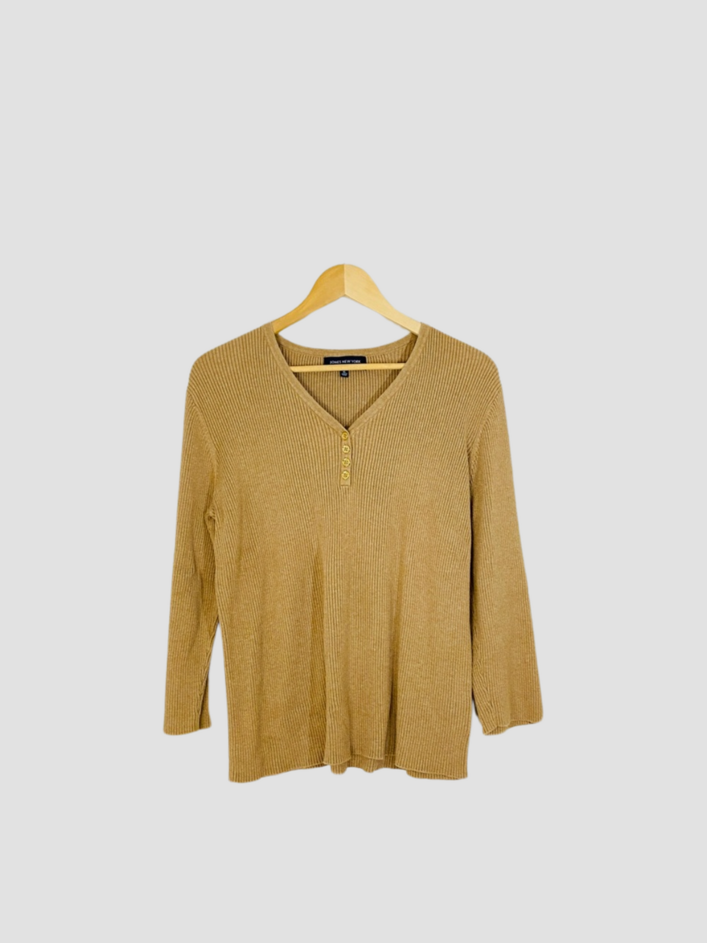 Tan V-neck Sweater (XL)
