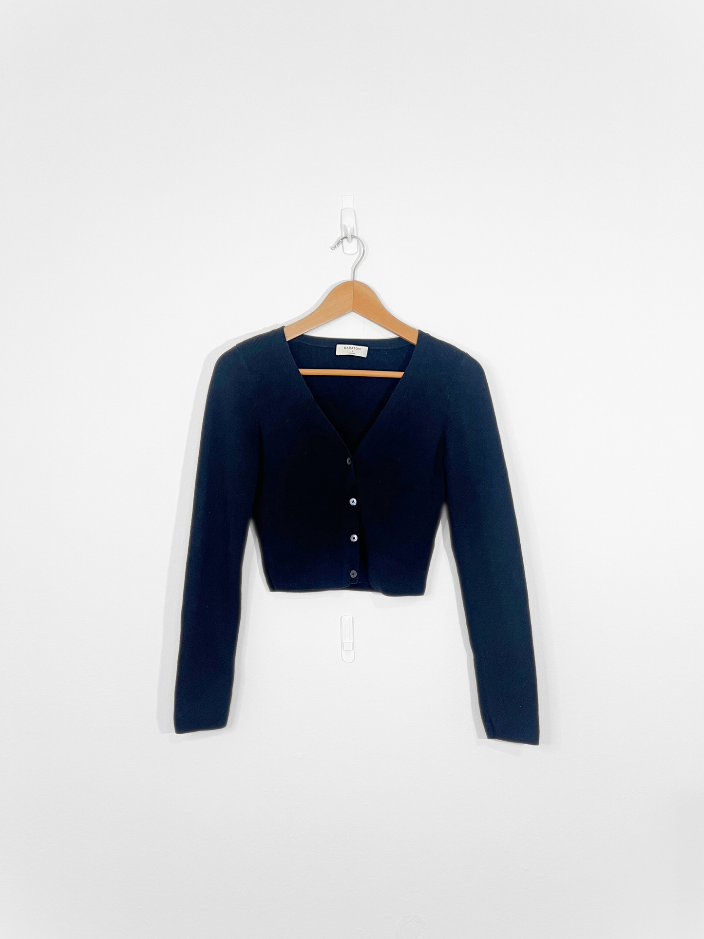 Black Wool Cardigan (Small)