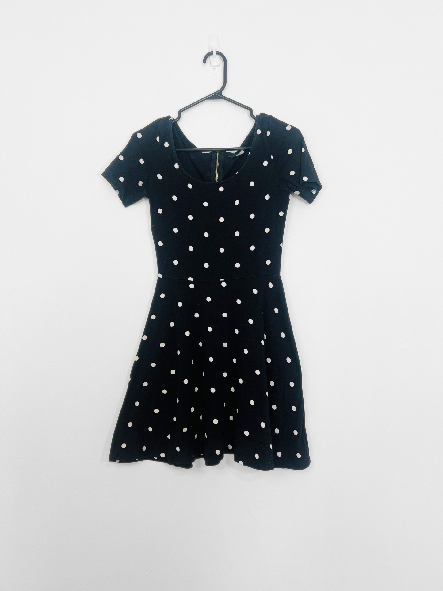 Black Polka Dot Dress (Small)