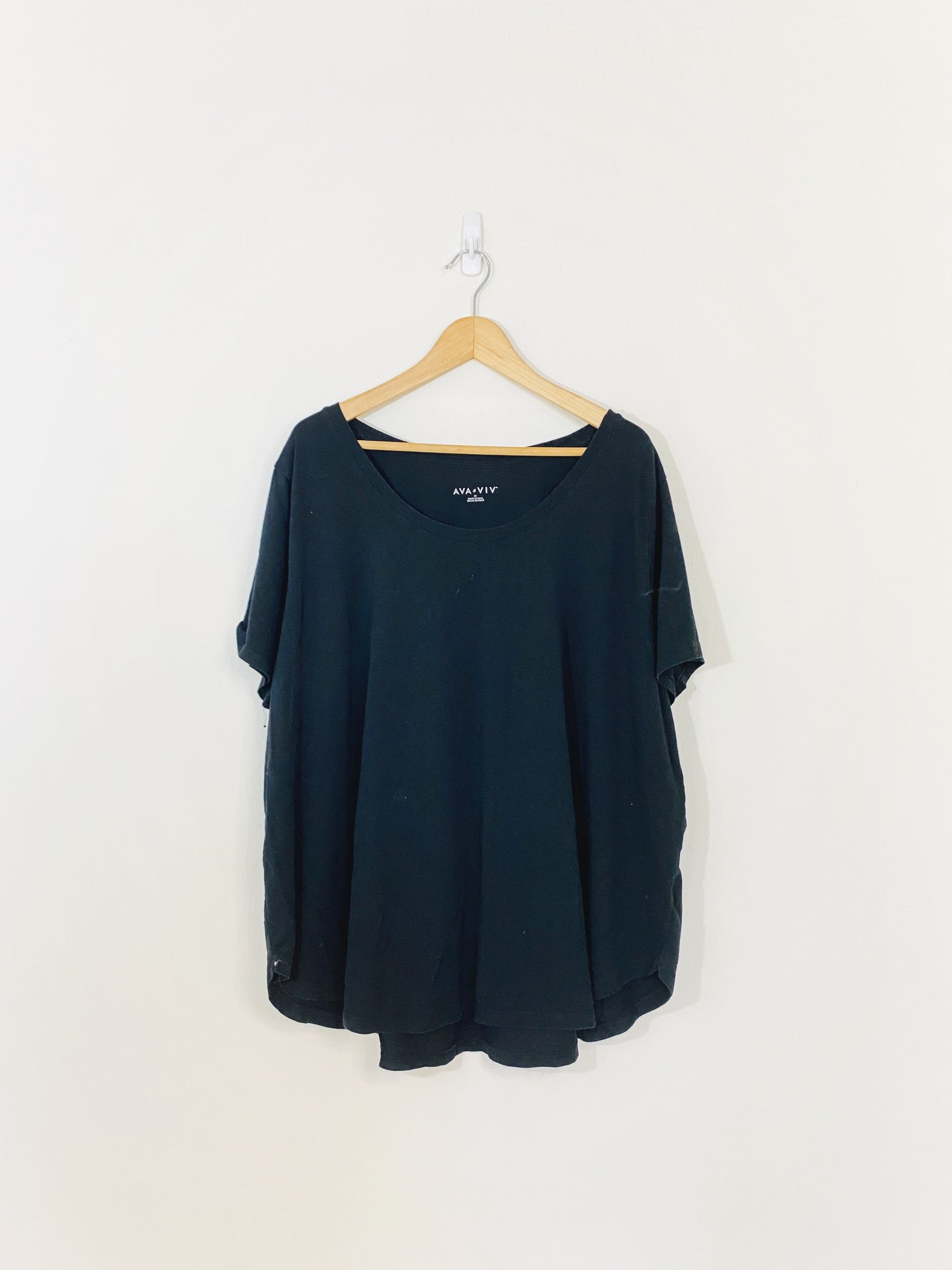 T-shirt col rond noir (3X)