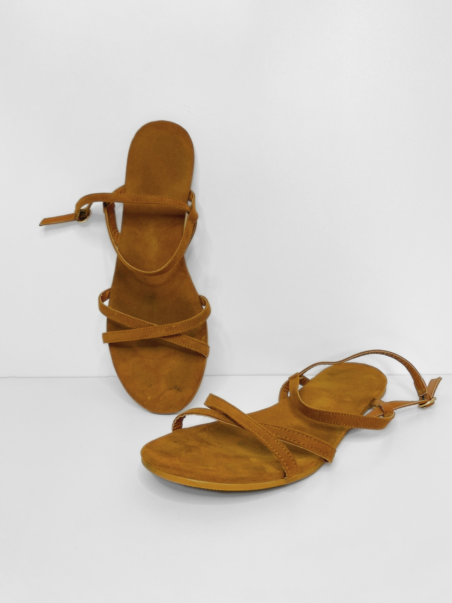 Brown Strappy Sandals (Size 10)