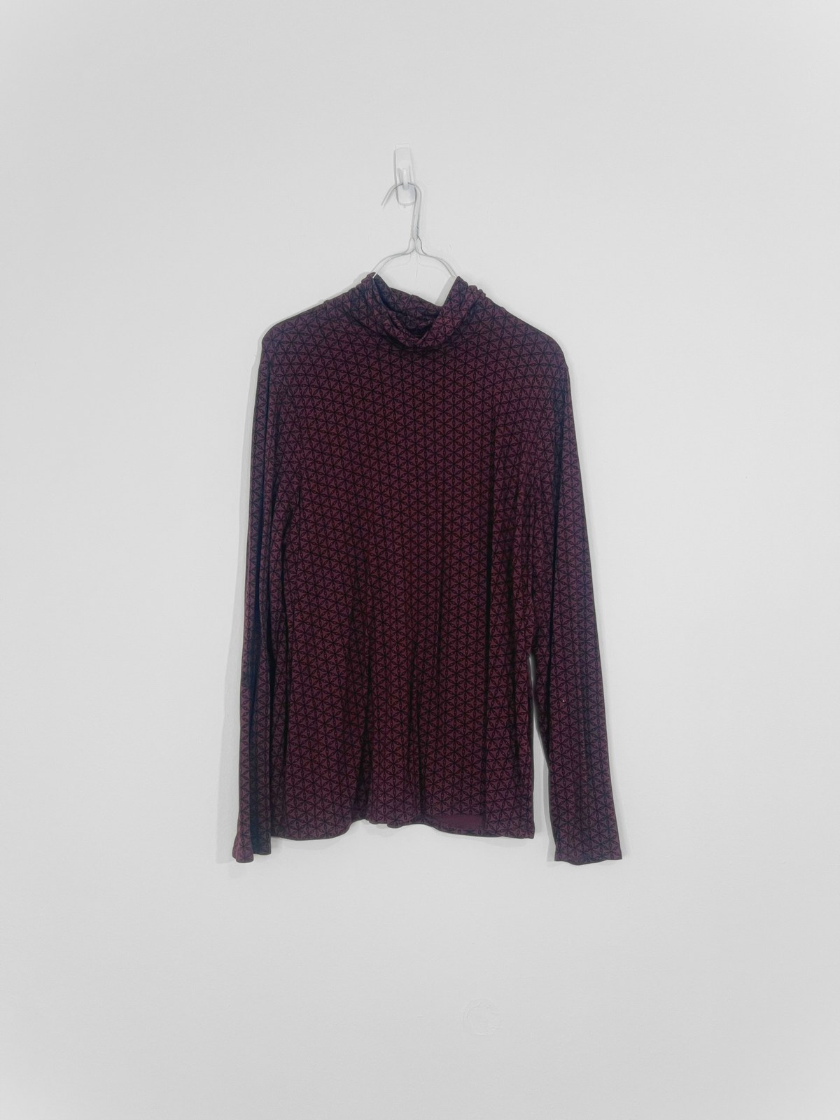 Burgundy Turtleneck Top (X)