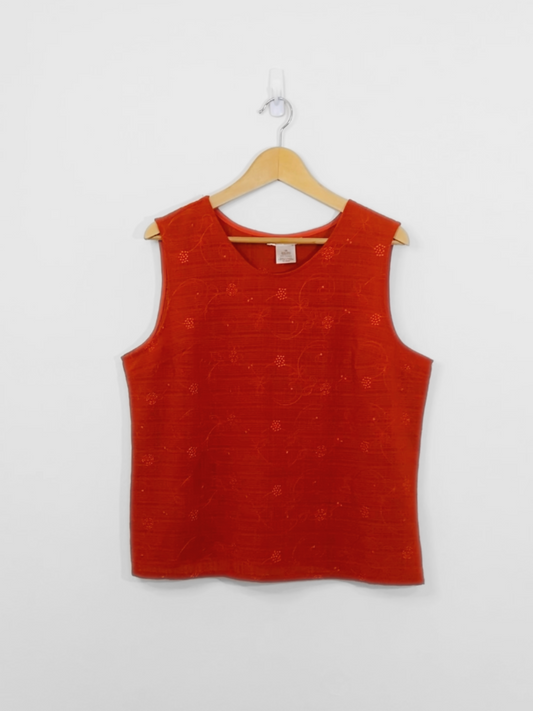 Burnt Orange Blouse (Size 18)