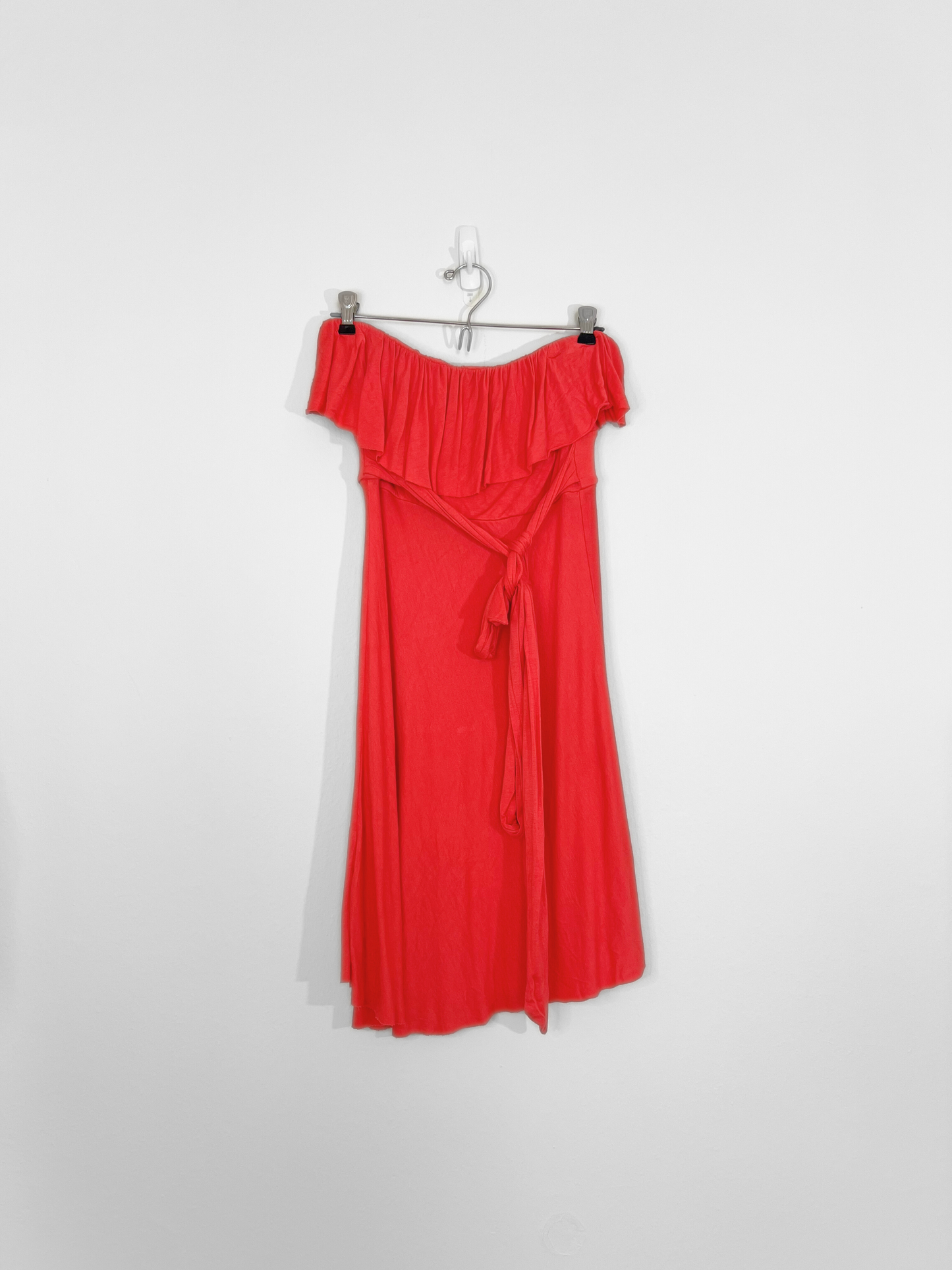 Coral Strapless Dress (Large)