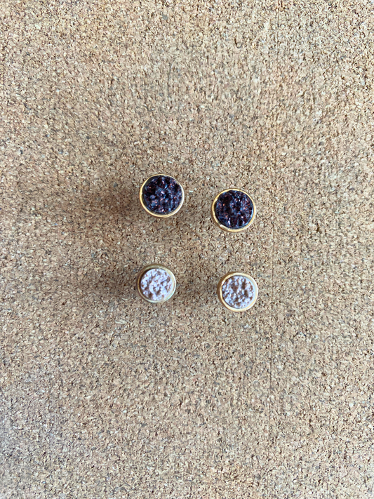 Stud Earrings, Set of 2