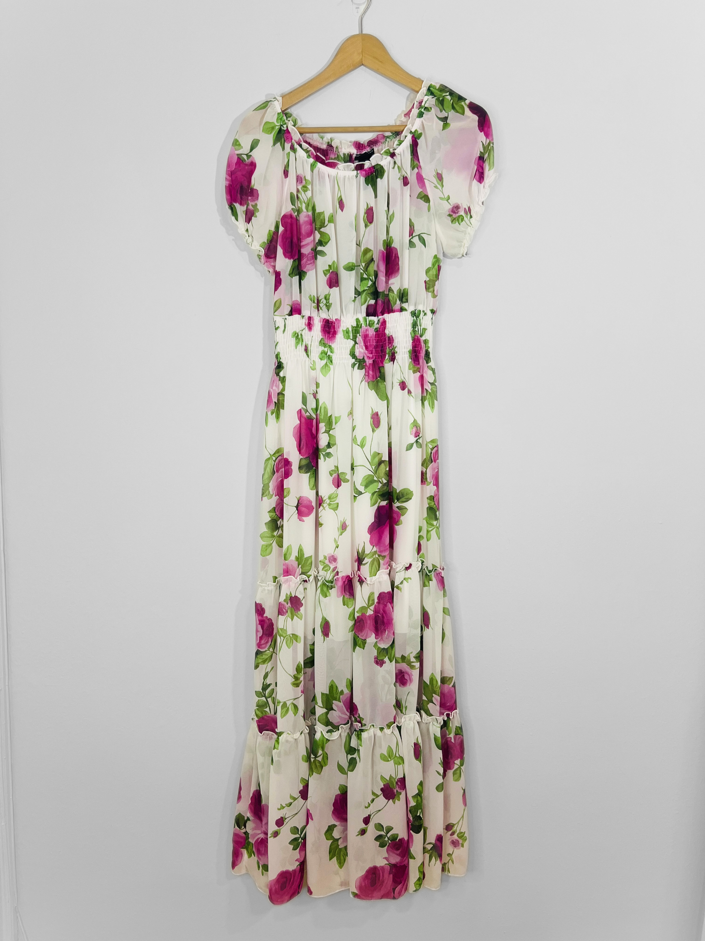 Floral Peasant Dress (Size 8)