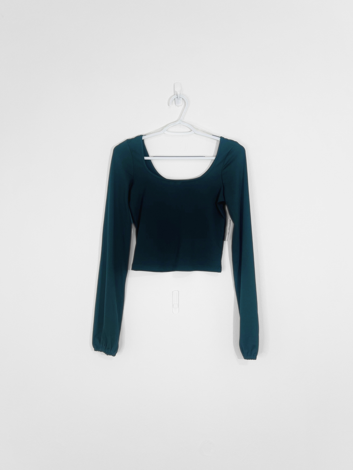 Green Cropped Longsleeve Top (Small)