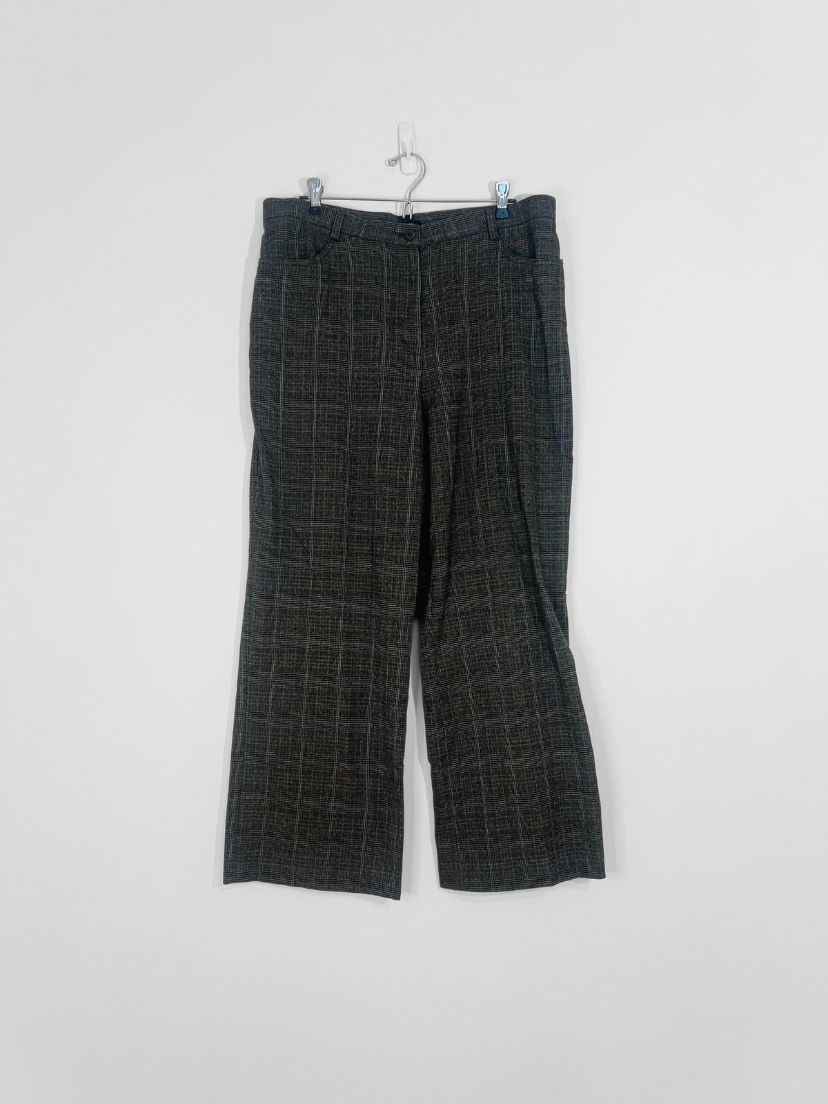 Brown Plaid Pants (Size 14p)