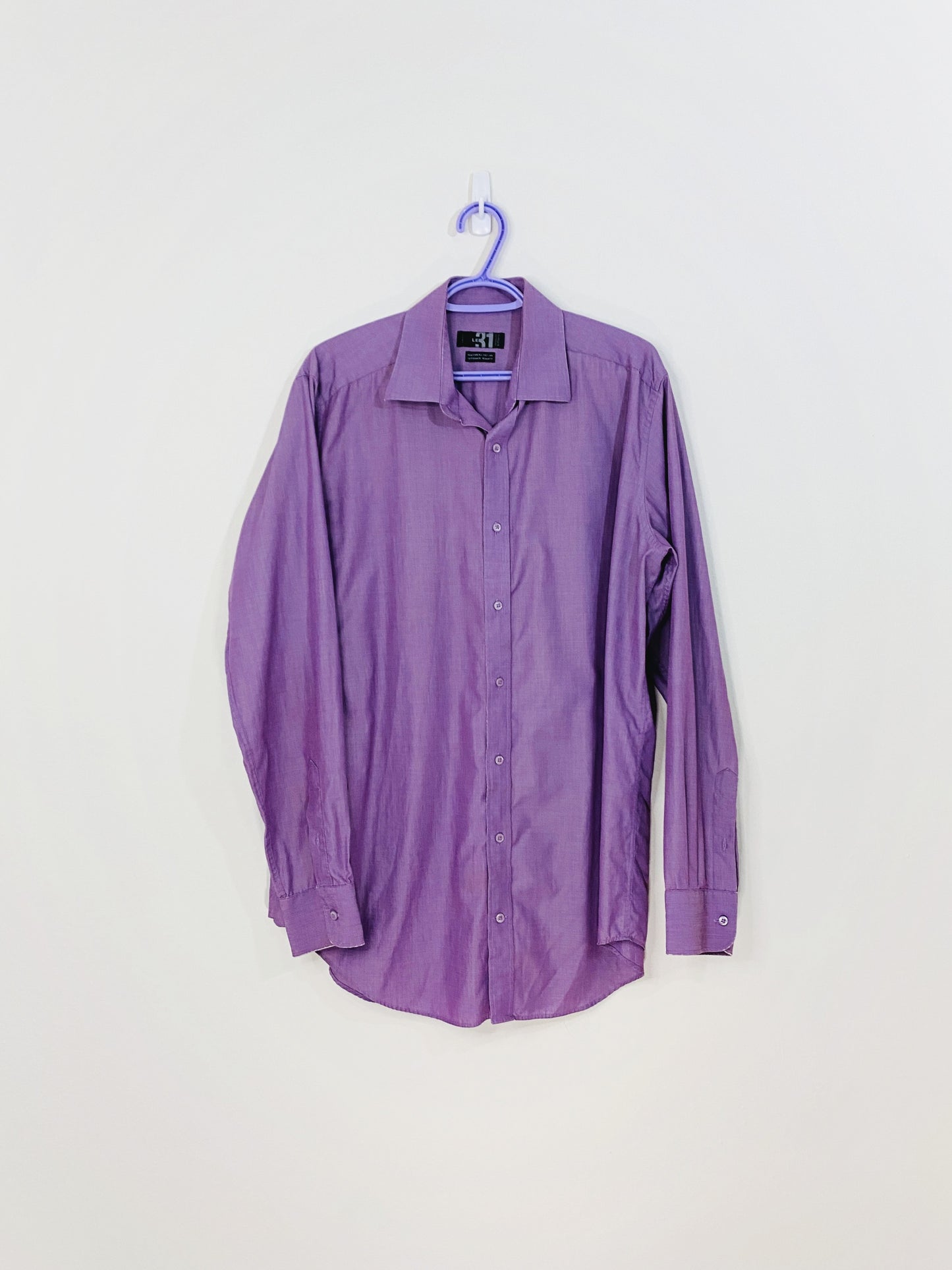 Purple Button Down (Large)(16.5)