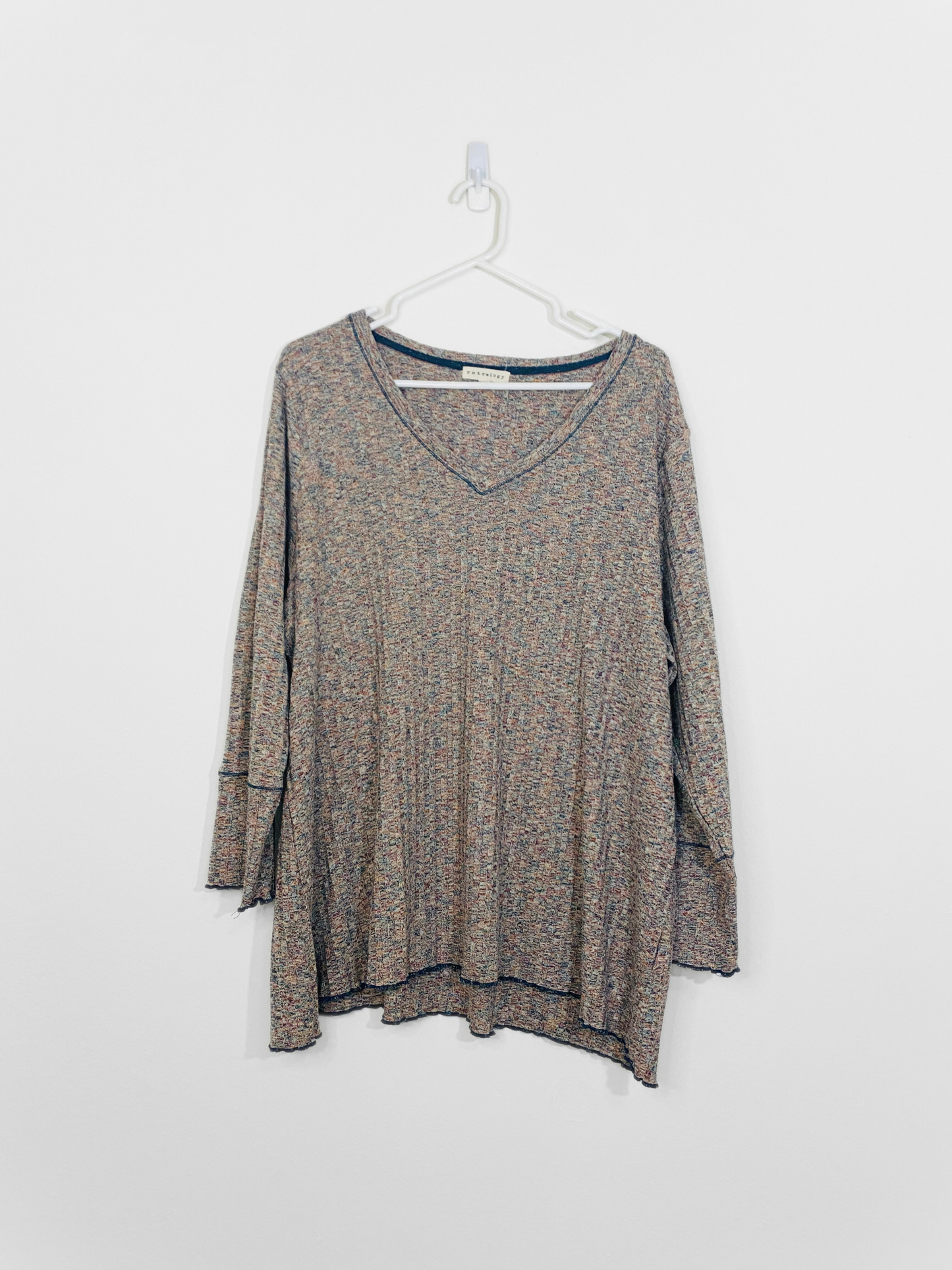 Multicolored Knit Top (1X)