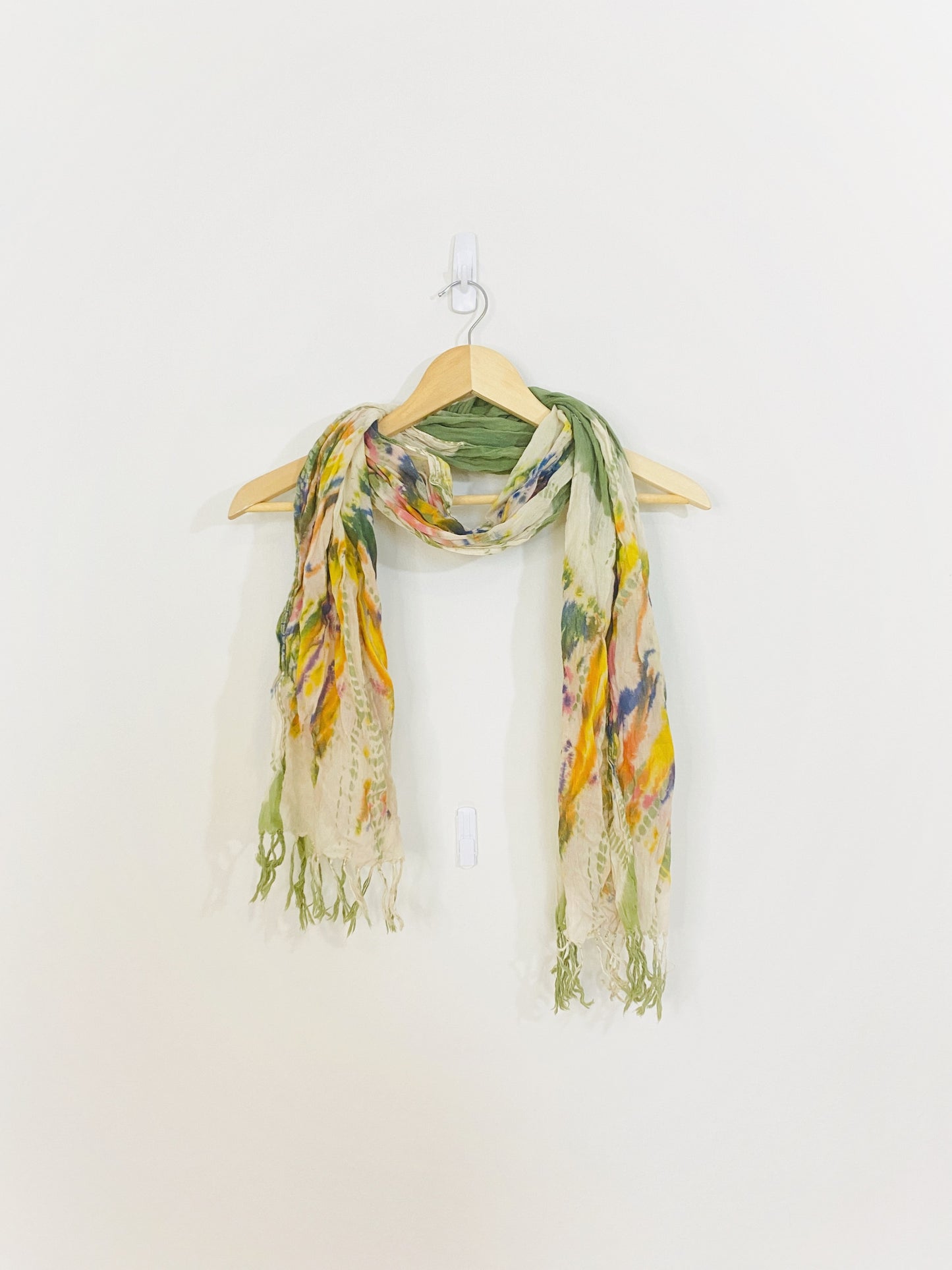 Écharpe tie-dye verte