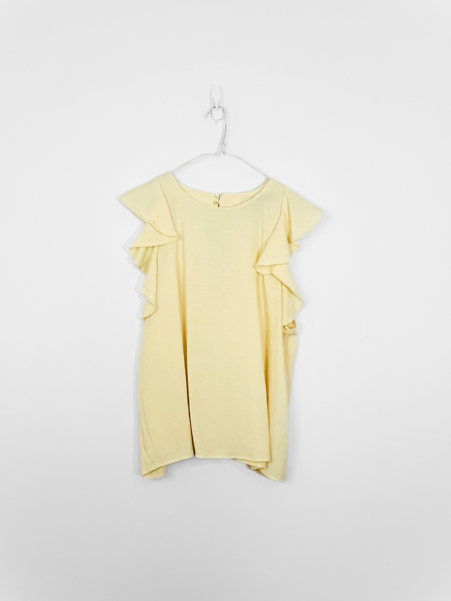 Yellow Sleeveless Blouse (Large)