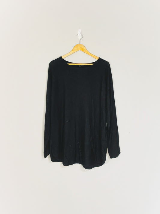 Haut noir à manches longues (XXL)