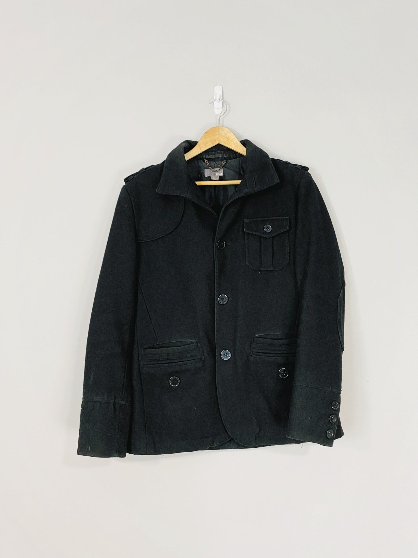 Black Wool Coat (Large)