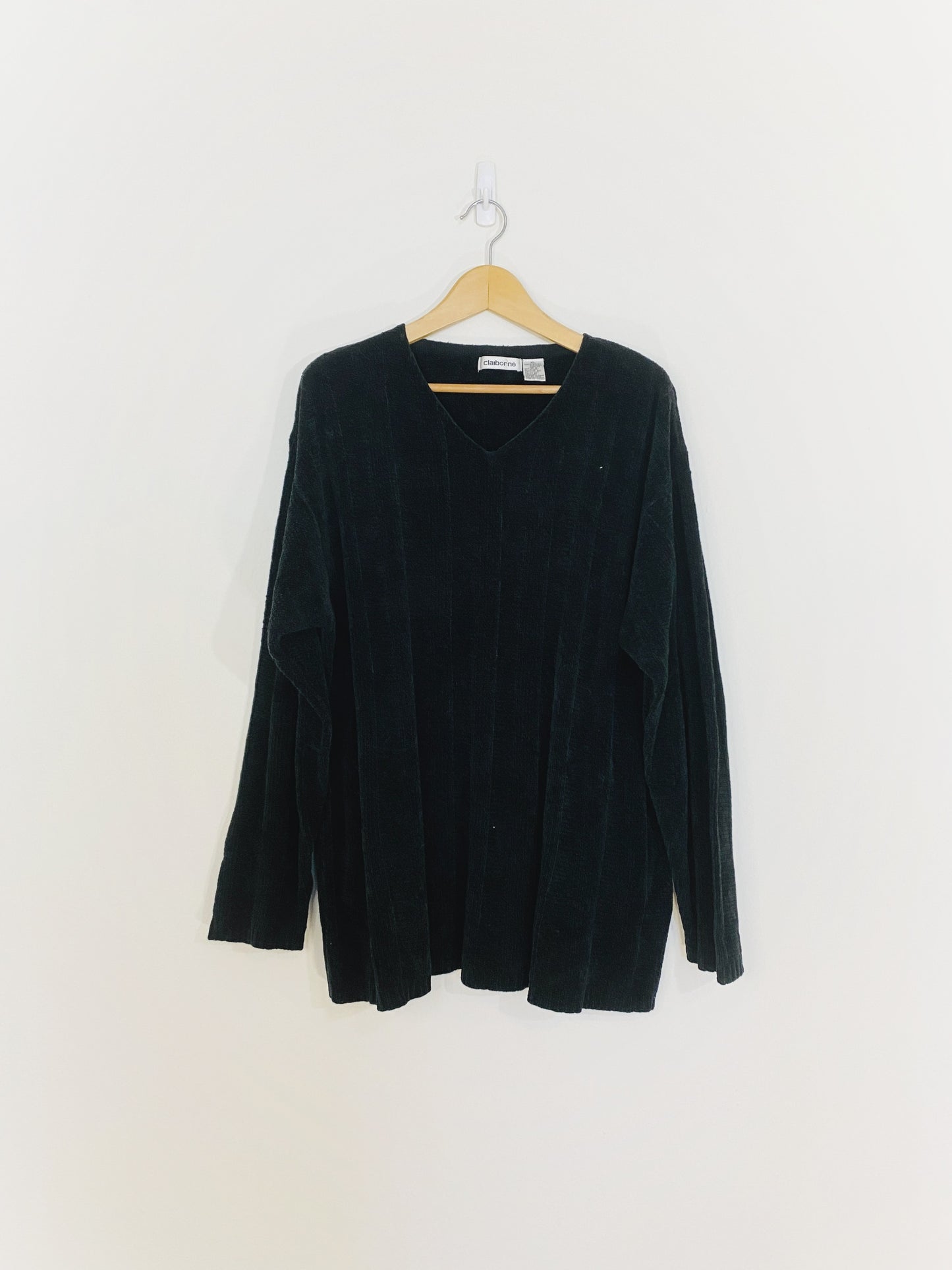 Pull Velours Noir (XL)