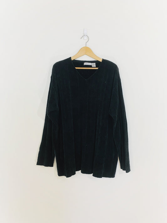 Pull Velours Noir (XL)