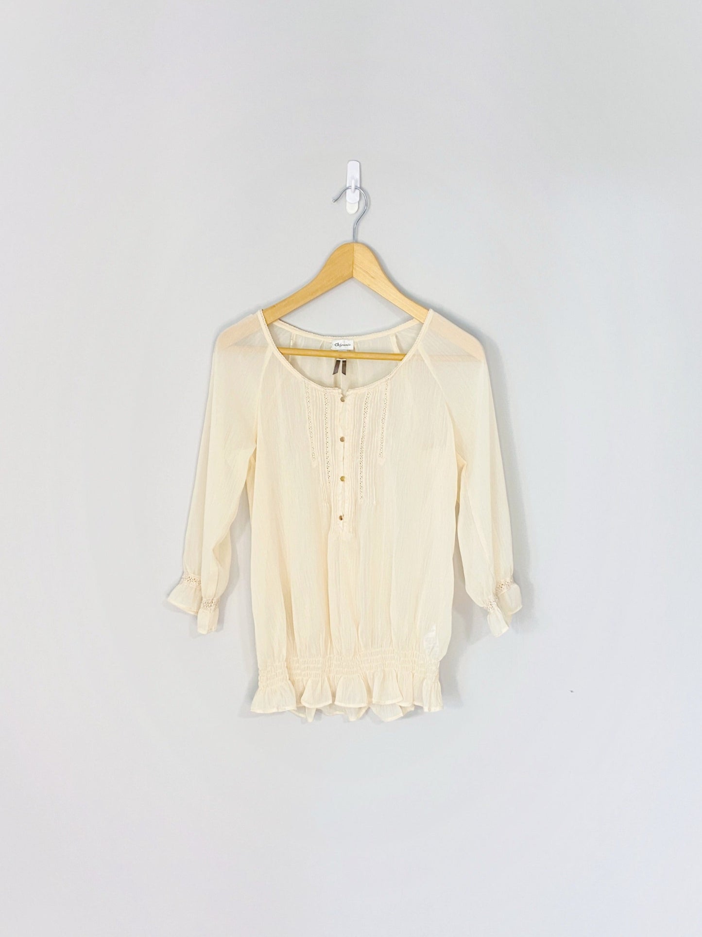 Cream Peasant Blouse (XS)