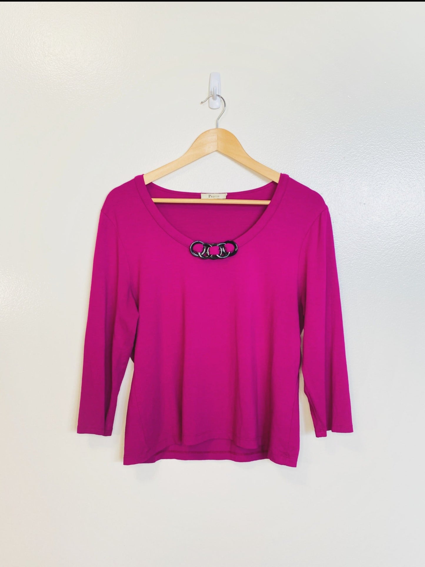Fuchsia 3/4 Sleeve Top (Large)