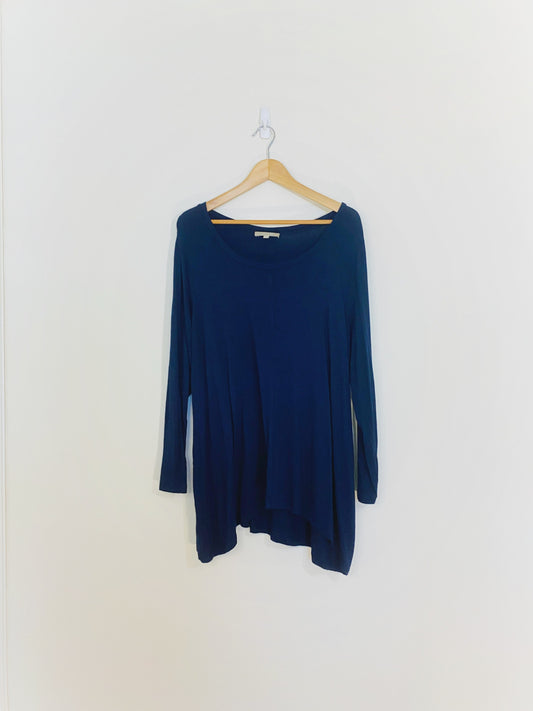 Haut évasé bleu marine (XL)