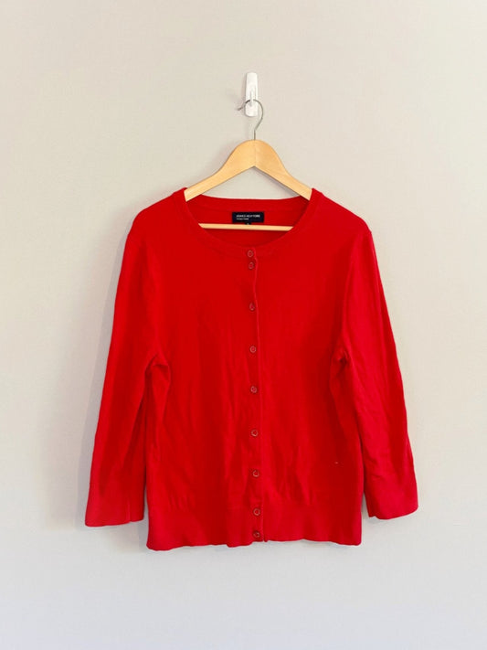 Cardigan boutonné rouge (XL)