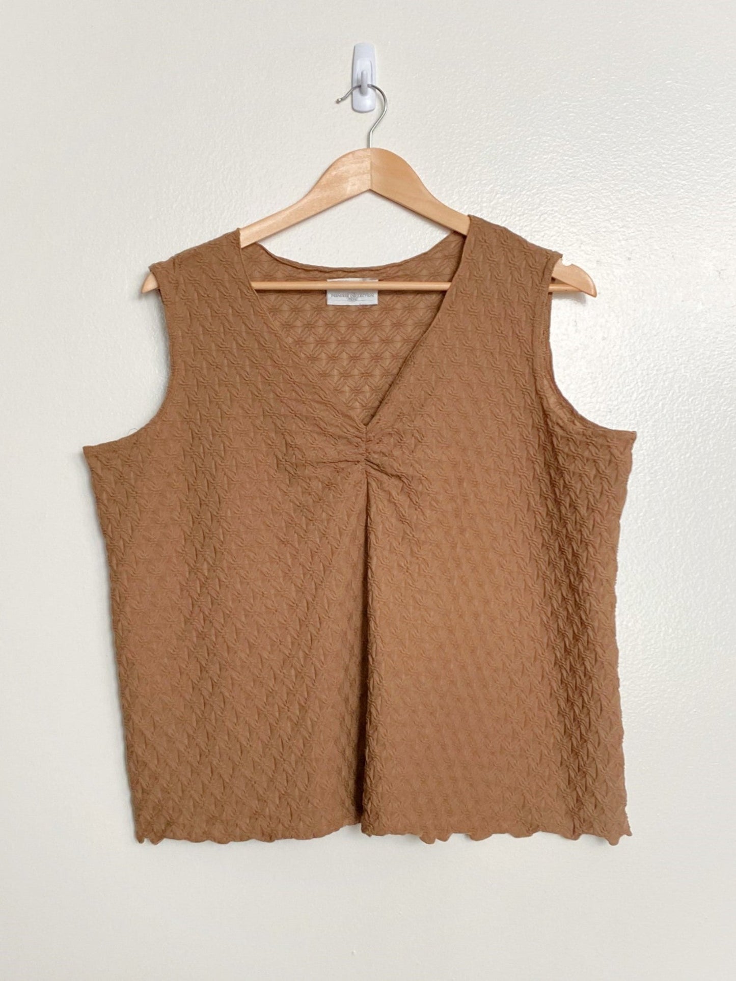 Haut sans manches texturé fauve (2-3X)