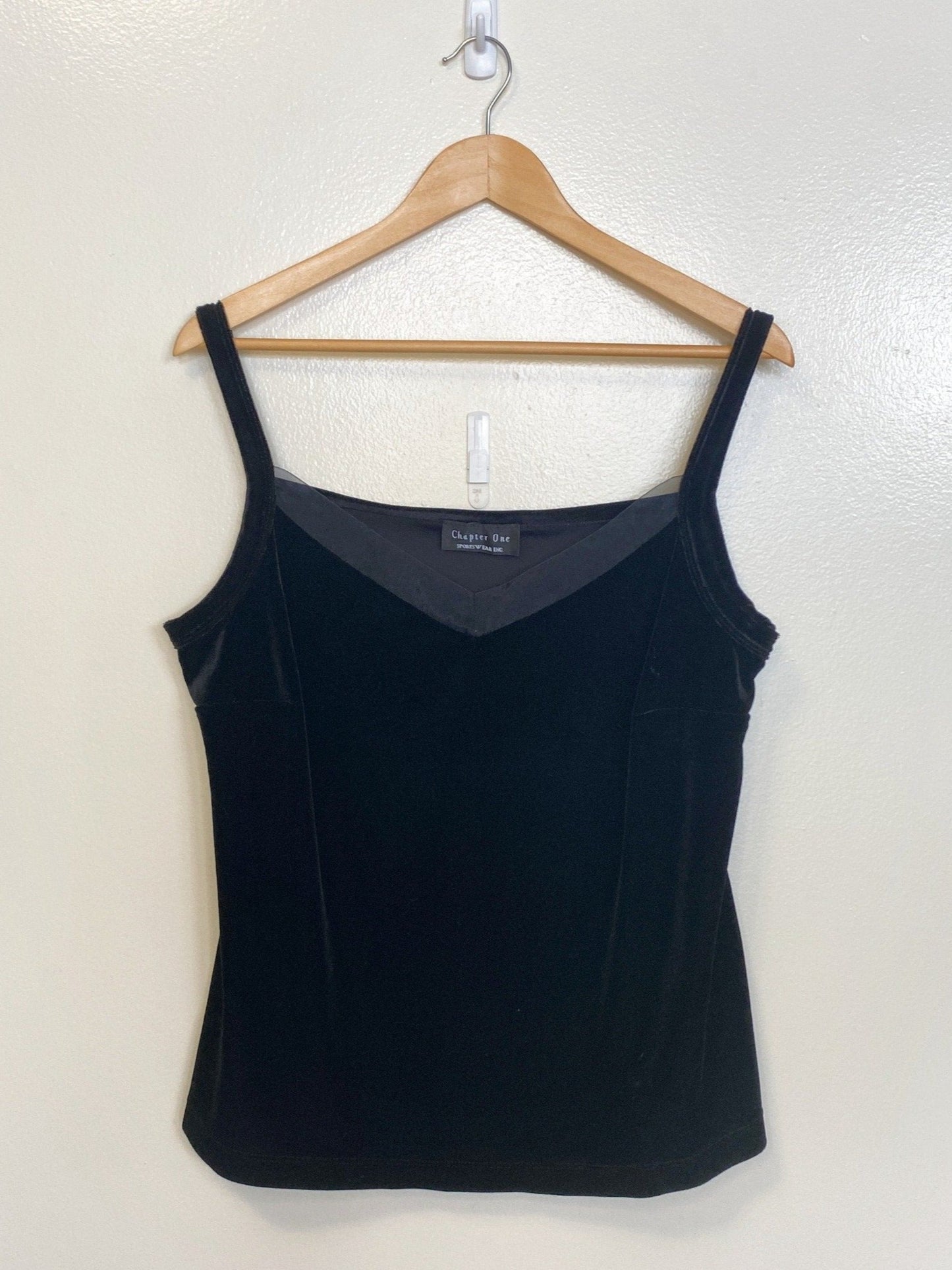 Débardeur en velours noir (1X)