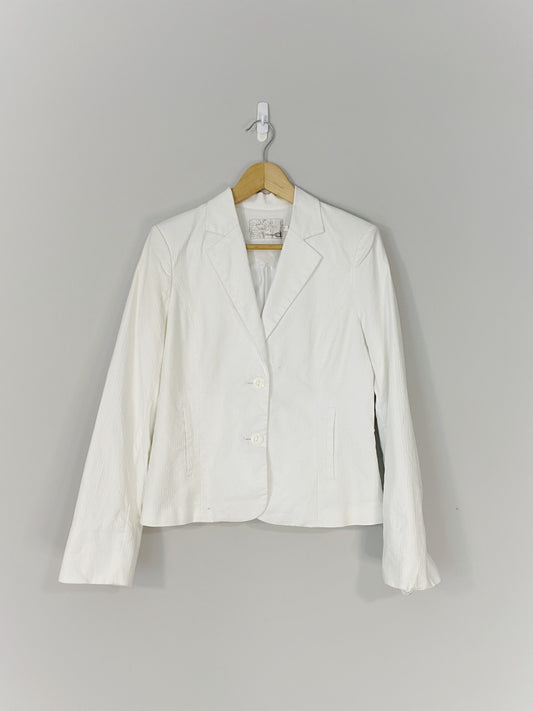 Blazer blanc à fines rayures (taille 11)