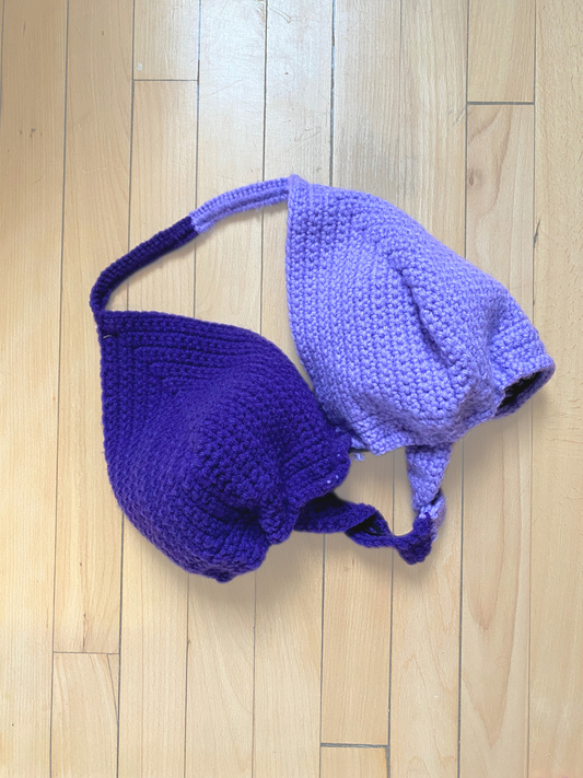 Purple Crochet Bra Top