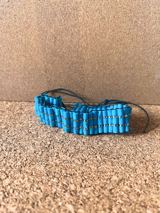 Wide Beaded Choker Necklace