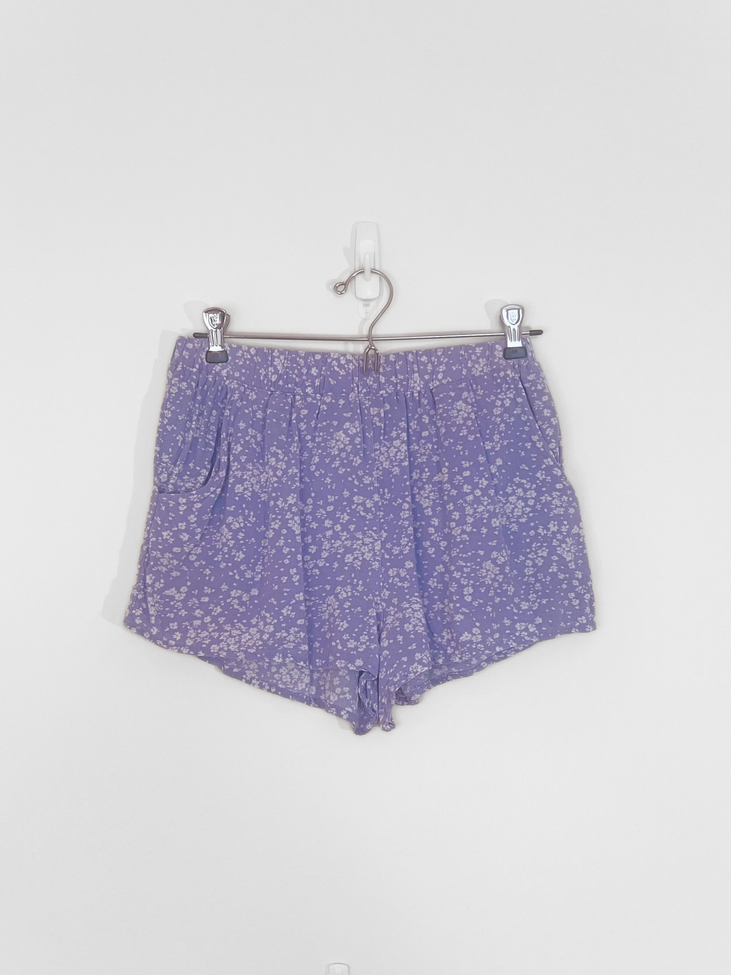 Purple Floral Shorts (Medium)