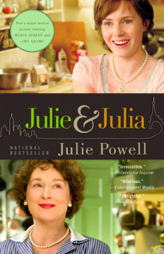 Book cover of 'Julie & Julia' with two women and a kitchen setting.