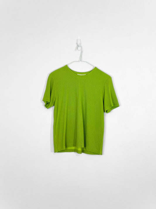 Green Ribbed Top (Small)