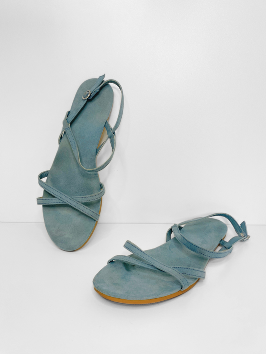 Blue Strappy Sandals (Size 10)