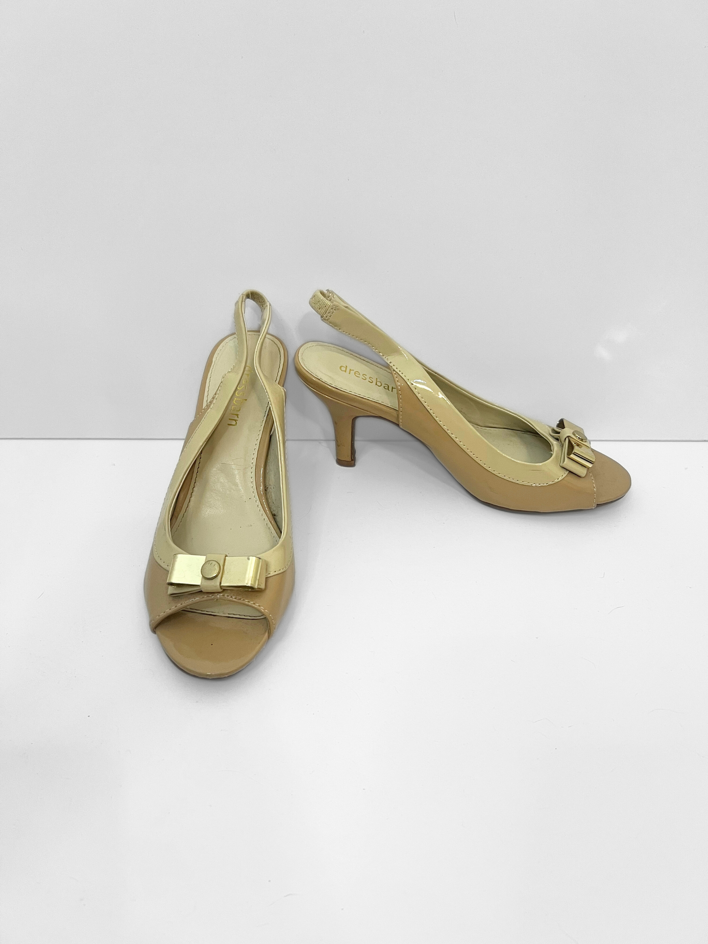Beige Slingback Heels (Size 6.5)