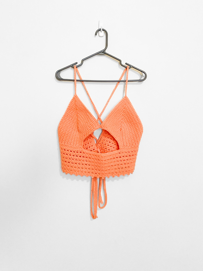 Peach Crochet Tank Top