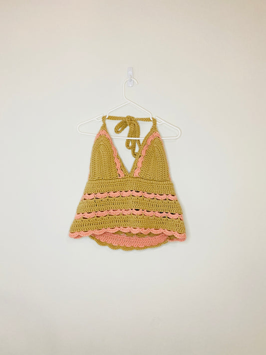 Two Tone Crochet Top (XL)