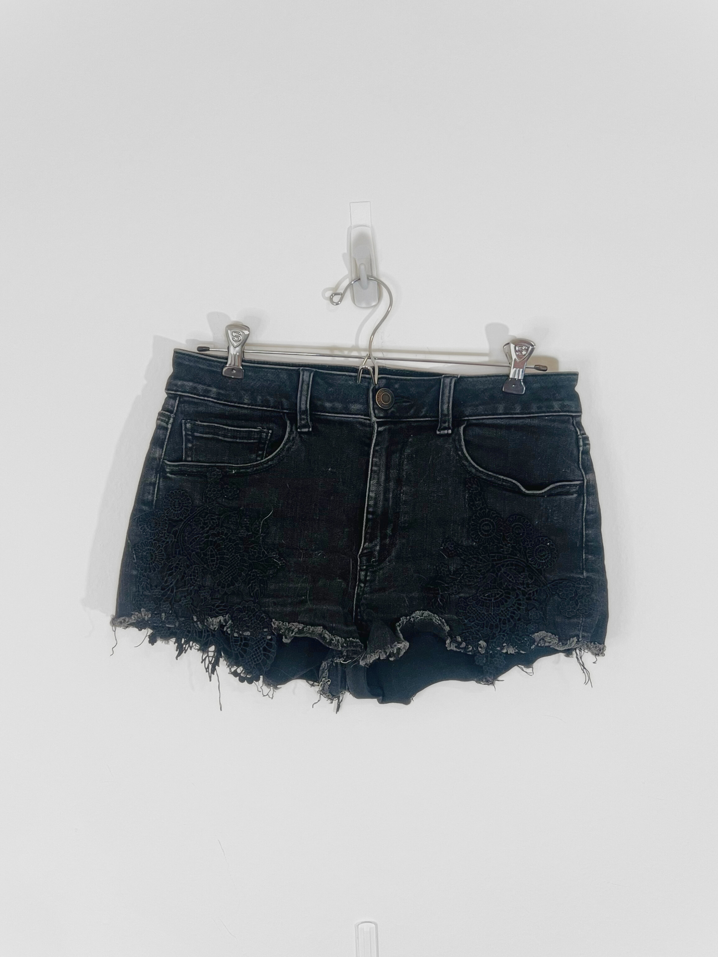 Black Jean Shorts (Size 8)