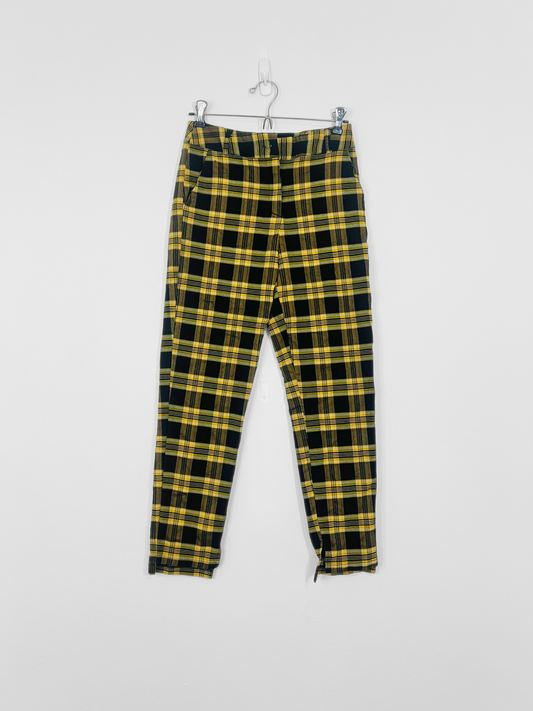Yellow Plaid Pants (XS)