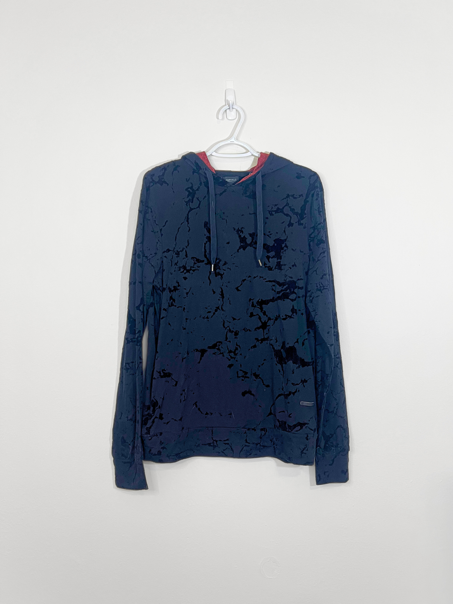 Black Hooded Long-Sleeve Top (Medium)