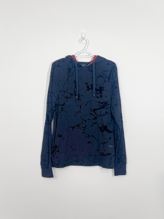 Black Hooded Long-Sleeve Top (Medium)