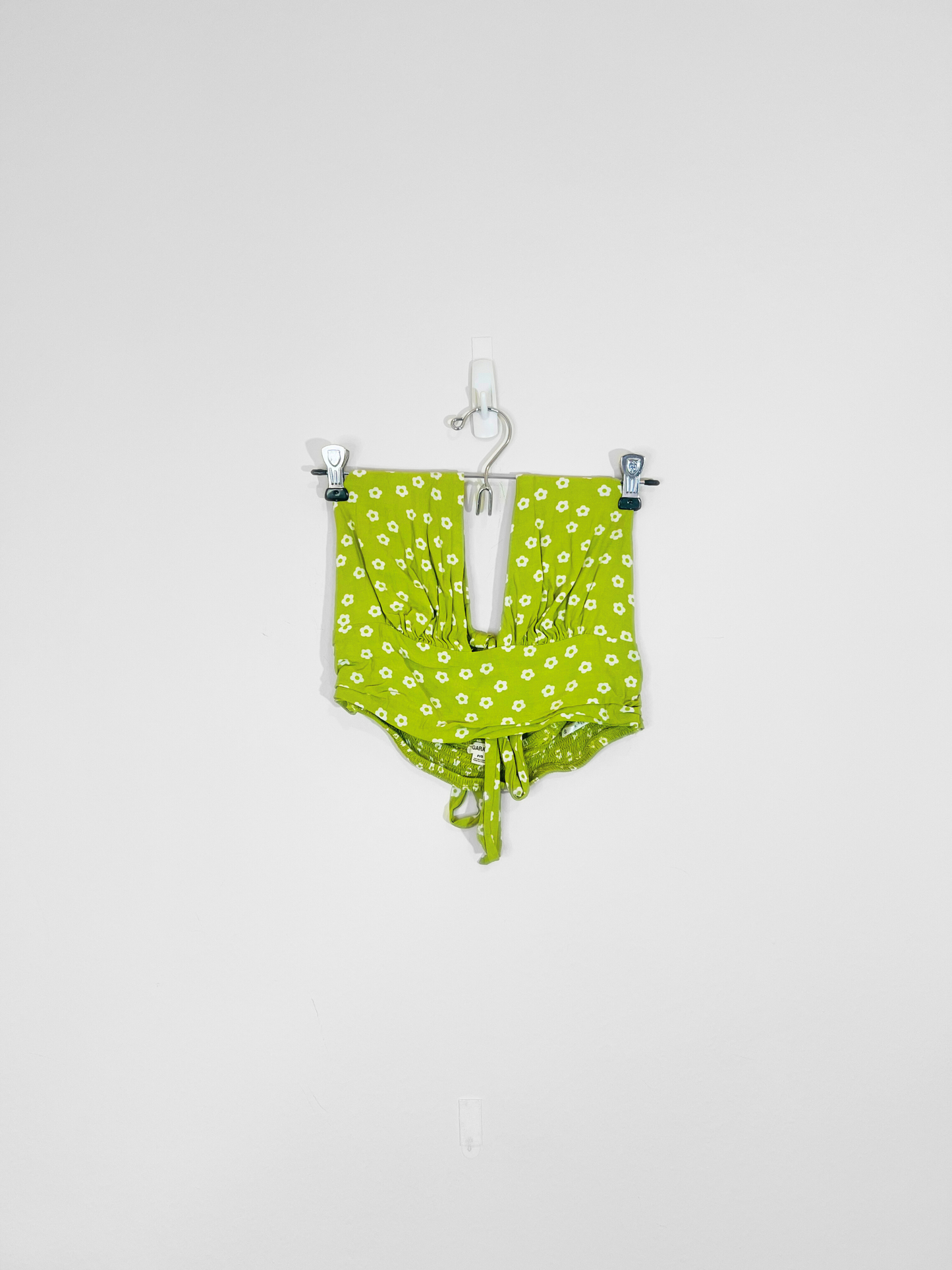 Green Floral Halter Top (Small)