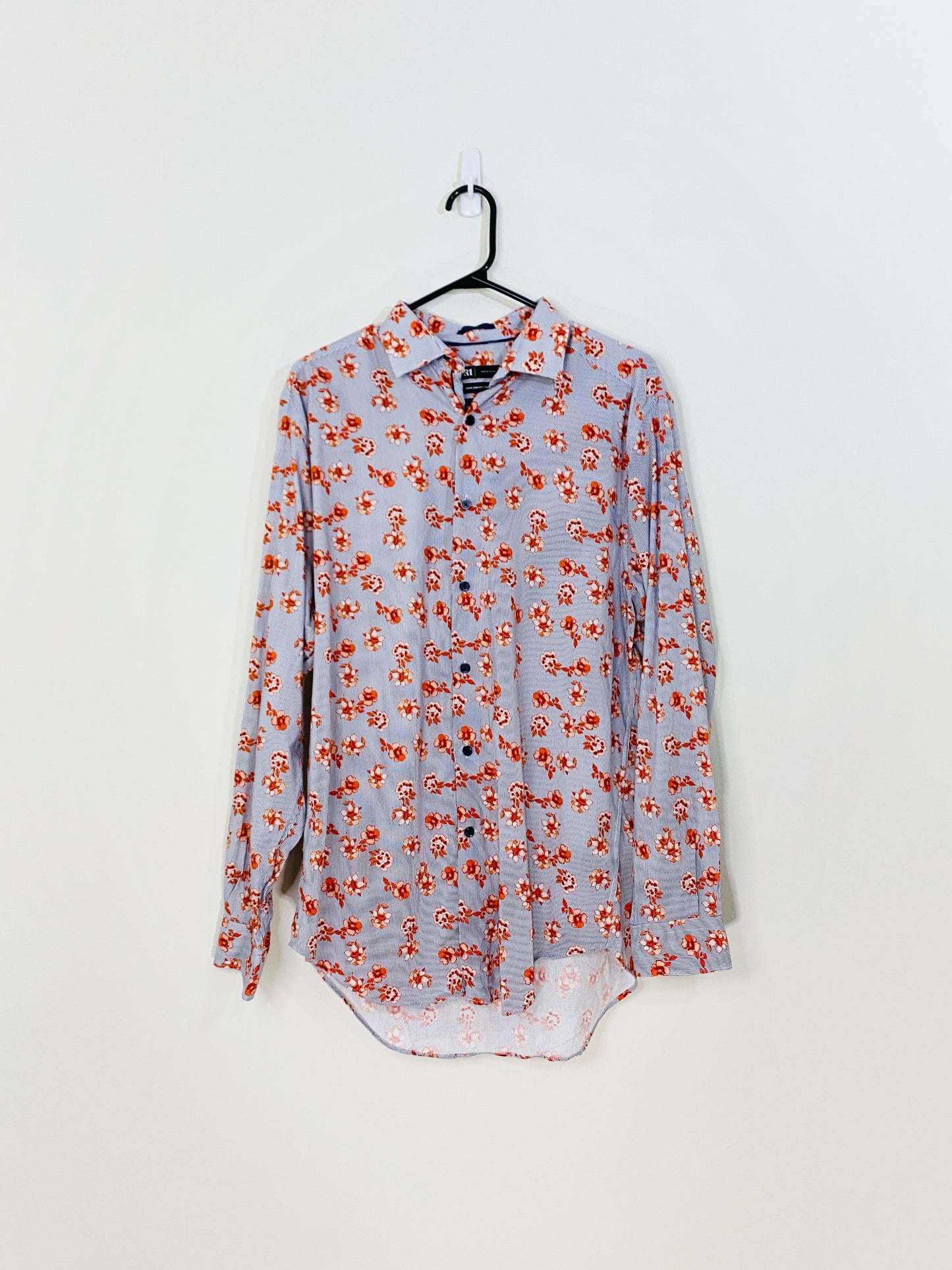 Floral Button Down Shirt (Medium)(15.5)