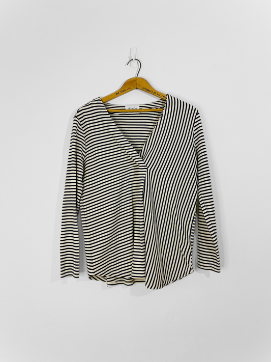 Navy Striped Shirt (X)